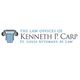 Logo of Kenneth P. Carp Law Offices, St. Louis Attorney, with a column graphic.