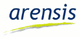 Logo mit blauem Text "arensis" und grünem geschwungenen Strich darunter.