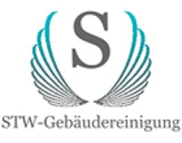 Logo: Buchstabe "S" mit stilisierten Flügeln und Text "STW-Gebäudereinigung".