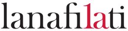 Logo mit der Aufschrift "lanafilati" in Schwarz, wobei die Zahl "1" in Rot hervorgehoben ist.