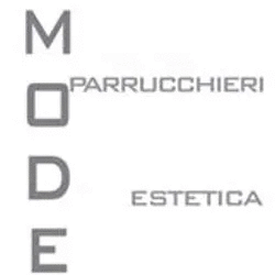 Logo: "Mode" verticale, "Parrucchieri" e "Estetica" orizzontali.