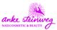 Logo: Anke Steinweg Nailcosmetic & Beauty in Pink mit stilisierter Hand und Blume.