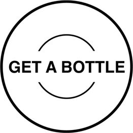Kreisförmiges Logo mit dem Text "GET A BOTTLE" in der Mitte.