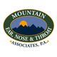 Logo of Mountain Ear, Nose & Throat Associates featuring mountains and a sun.