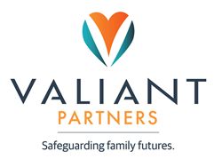 Logo of Valiant Partners with slogan: "Safeguarding family futures."