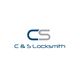 C & S Locksmith logo with blue and gray initials "CS".