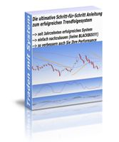 Trading-Buch mit dem Titel "Die ultimative Schritt-für-Schritt Anleitung zum erfolgreichen Trendfolgesystem".