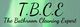 Text on a green background: "T.B.C.E - The Bathroom Cleaning Expert."