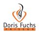 Logo von Doris Fuchs Friseur, mit stilisierter Haar- und Gesichtsillustration.