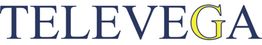Logo mit dem Wort "TELEVEGA", wobei das "G" gelb umrandet ist.