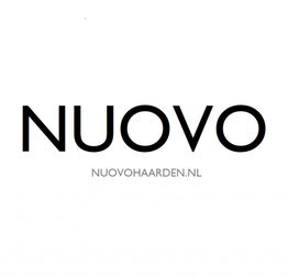 Logo met de tekst "NUOVO" en de website "nuovohaarden.nl".
