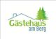 Logo: "Gästehaus am Berg" mit Hausdach und zwei Tannenbäumen daneben.