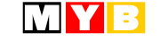 Logo von MYB Export GmbH mit roten, gelben und weißen Buchstaben auf schwarzem Hintergrund.