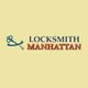Illustration of a key with "Locksmith Manhattan" text on a light yellow background.