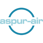 Logo mit blauem Kreis und dem Schriftzug "aepur-air" in der Mitte.