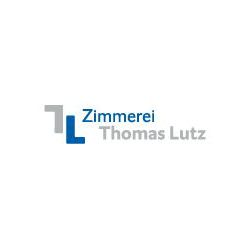 Logo der Zimmerei Thomas Lutz mit blauen und grauen Initialen "TL".