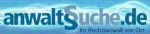 Logo von anwaltssuche.de mit Slogan „Ihr Rechtsanwalt vor Ort“ in blauem Schriftzug.