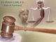 Gavel and scales of justice with "Estrada Law, P.C. Plan it Forward" text.