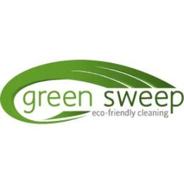 Green Sweep logo with green curves and text: "eco-friendly cleaning."