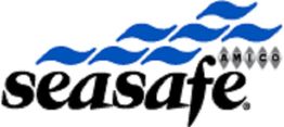 Seasafe logo with blue waves and the word "AMICO" in small text on a gray diamond background.
