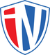 Shield with stylized red and blue "N" logo.