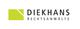 Logo mit grüner Fläche und Text "DIEKHANS RECHTSANWÄLTE" in schwarzer Schrift auf weißem Hintergrund.