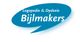 Blauw logo met tekst: "Logopedie & Dyslexie Bijlmakers" in een spraakballon.