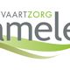 Logo van Uitvaartzorg Kameleon met groene golvende lijnen voor een rustgevende uitstraling.