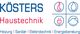 KÖSTERS Haustechnik-Logo mit Symbolen für Heizung, Sanitär, Elektrotechnik, Energieberatung.