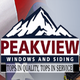 Peakview logo with a mountain and text: "Tops in Quality, Tops in Service."