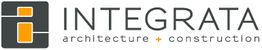 Logo of Integrata: architecture + construction, with orange and gray elements.