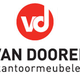 Logo van Van Dooren Kantoormeubelen met rode cirkel en witte "vd" letters.
