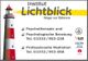 Institut Lichtblick, Psychotherapie, Beratung, Mediation. Leuchtturm und Logos. Telefonnummern.