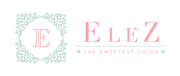 Logo de "Elez" con diseño floral y lema "The Sweetest Thing" en letras rosas y verdes.