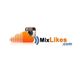 Logo with Instagram and SoundCloud icons, text "MixLikes.com" in orange and blue.