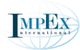 Logo mit dem Text "ImpEx International" vor einem stilisierten Globus im Hintergrund.