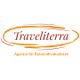 Logo "Traveliterra" mit Slogan "Agentur für Reiseindividualisten" in orange und rot.