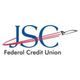 Logo of JSC Federal Credit Union with a stylized swoosh and shuttle design.