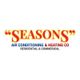 "Seasons" Air Conditioning & Heating Co logo, specializing in residential and commercial services.