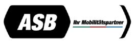 ASB-Logo mit dem Text „Ihr Mobilitätspartner“ in Schwarz, Rot, Grün und Blau.