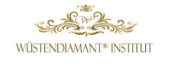 Logo des Wüstendiamant Instituts mit goldener Verzierung und Krone.