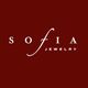 Red background with white text: "Sofia Jewelry."
