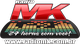 Logo da Rádio MK com slogan "24 horas com você!" e site www.radiomk.com.br.