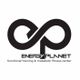 Logo "Energy Planet" con simbolo a infinito, centro fitness funzionale e metabolico.