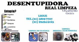 Desentupidora Real Limpeza, serviços de limpeza e desentupimento. Ligue (21) 3809-7727.