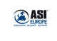 Logo von ASI Europe mit Weltkarte und Text "Corporate Security Support".