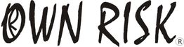 Text "OWN RISK" in schwarzer Schrift auf weißem Hintergrund.