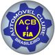 Logotipo do Automóvel Clube Brasileiro, com engrenagem azul e letras amarelas.