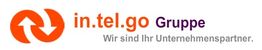 Logo der in.tel.go Gruppe mit Slogan: "Wir sind Ihr Unternehmenspartner."
