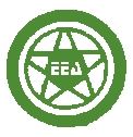 Símbolo verde con una estrella de cinco puntas y las letras "EEJ" en el centro.